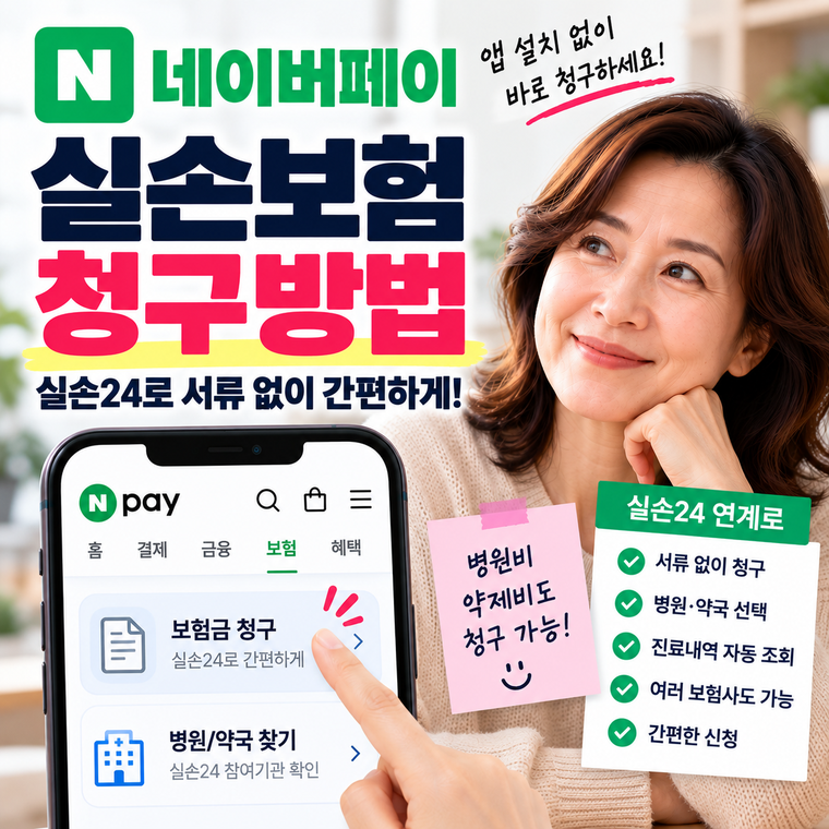 네이버 실손보험 청구 방법, 네이버페이에서 실손24 서류 없이 신청하기