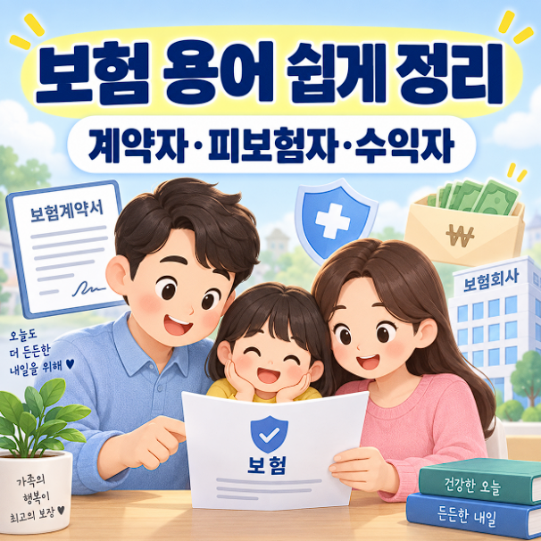 보험 계약자·피보험자·보험수익자 차이, 가족 보험으로 쉽게 이해하기