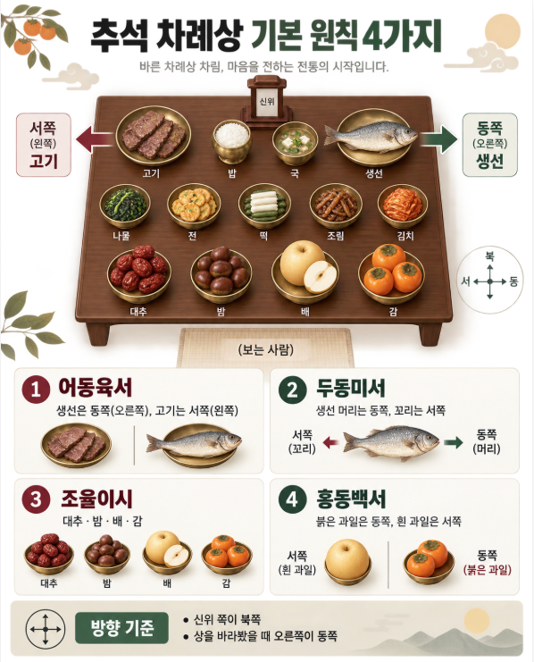 추석 상차림 어렵지 않아요 :) 차례상 원칙부터 요즘식 간소화까지 총정리 !