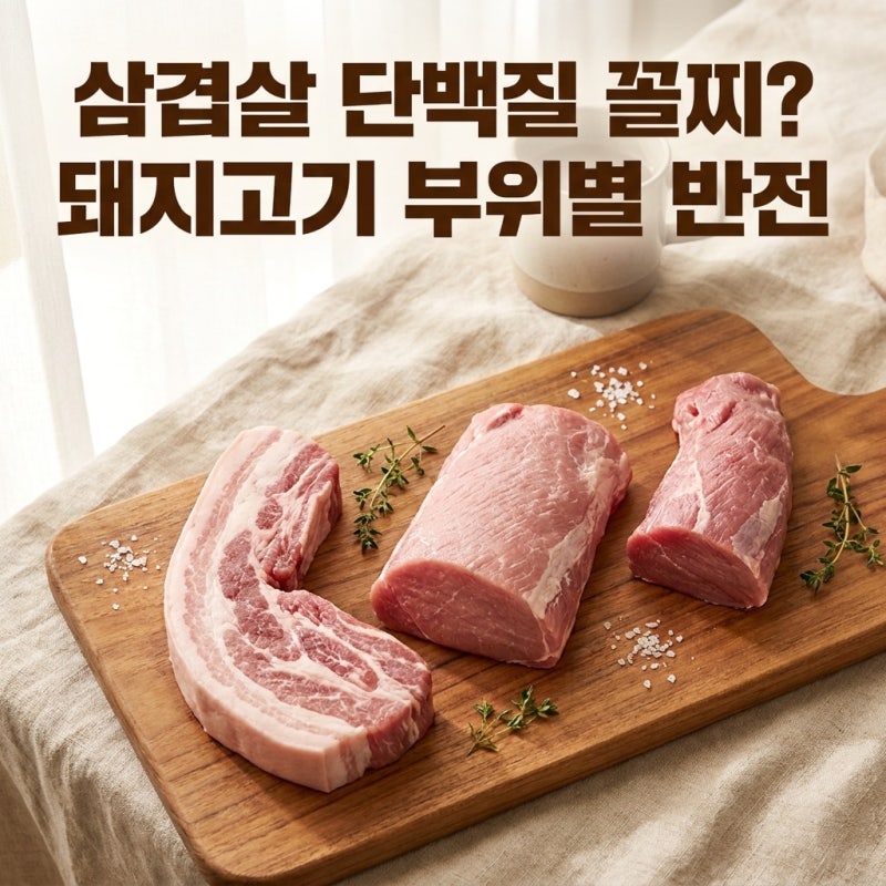 삼겹살 단백질이 꼴찌라고? 돼지고기 부위별 영양성분 반전 결과