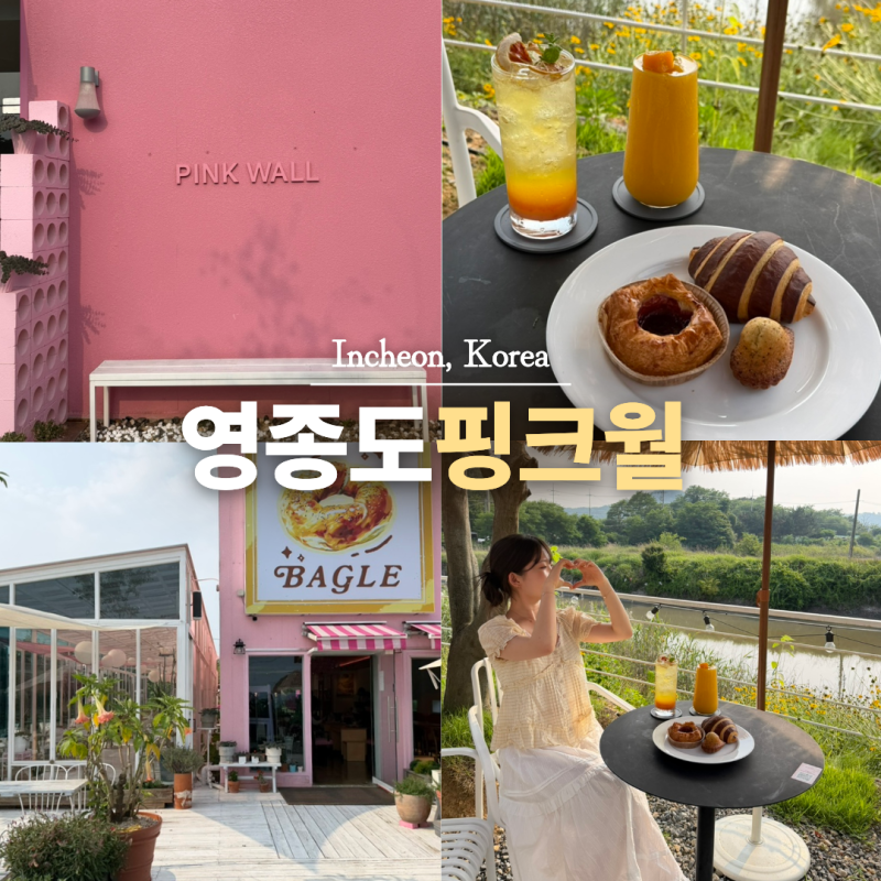인천 영종도 드라이브 코스 애견동반카페 핑크월 마시안해변