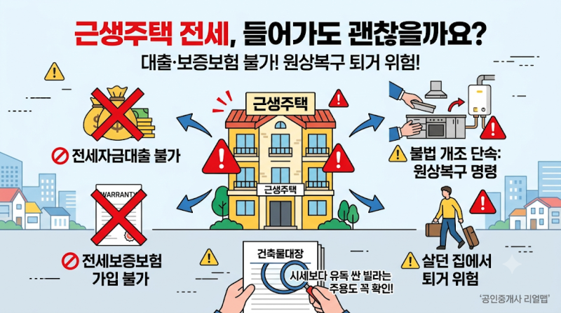 근생주택, 전세로 들어가도 괜찮을까요? 대출도 보증보험도 안 되는 이유
