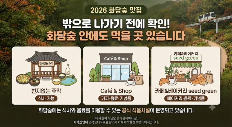 ㅇ2026 화담숲 맛집 어디로 갈까? 단풍만 보고 갔다가 식사 동선에서 시간 버릴 수 있습니다