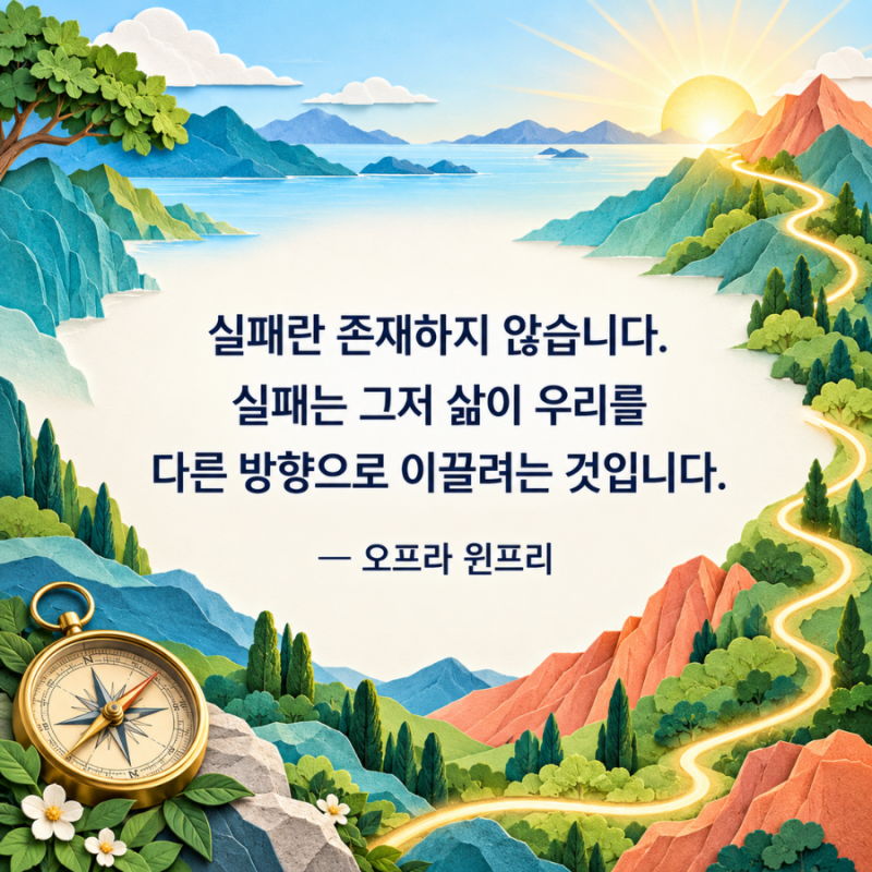 오프라 윈프리 명언, 실패에서 새로운 방향을 찾는 법｜오늘의 명언