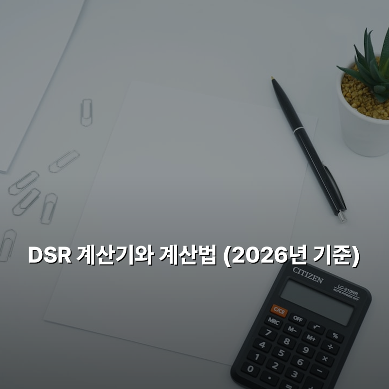 DSR 계산기와 계산법 (2026년 기준)