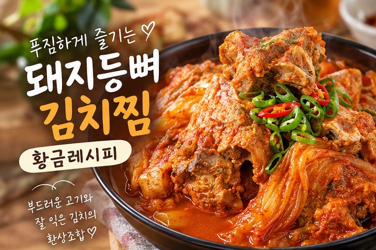 푹 끓일수록 맛있는 돼지등뼈 김치찜 황금레시피