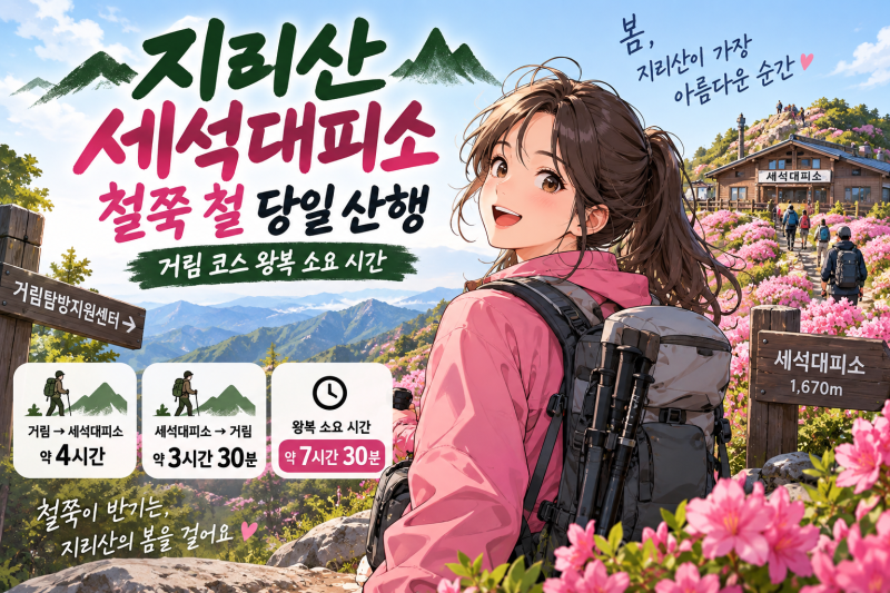 지리산 세석대피소 철쭉 당일 산행 거림 코스 왕복 소요시간 완벽 가이드