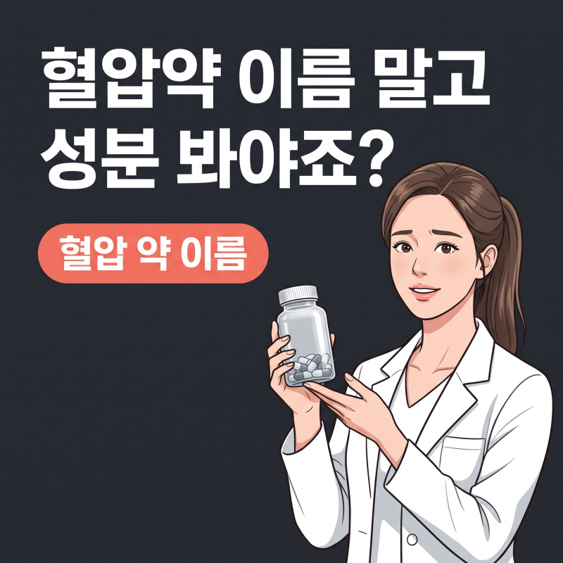 혈압약이름, 제품명보다 원료표부터 꼼꼼히 살피는 이유