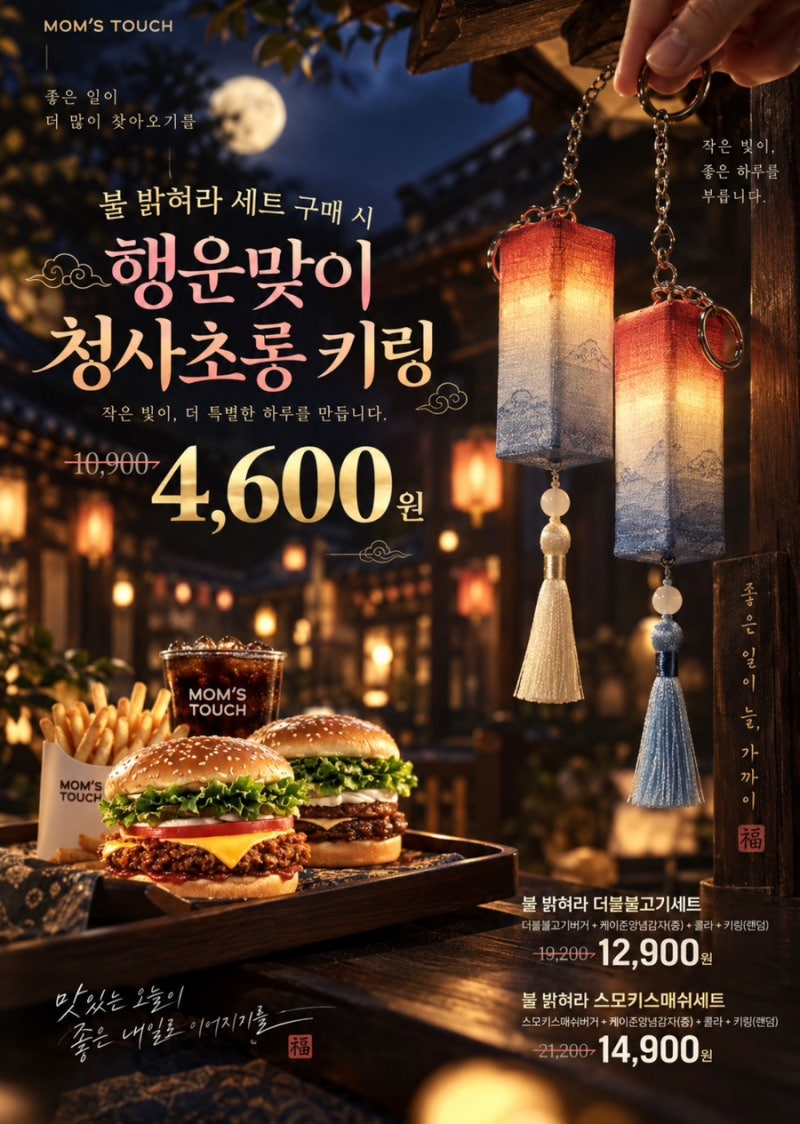 맘스터치 청사초롱 정보 총정리,왜..? 햄버거보다 이게 더 난리?” 맘스터치 청사초롱 키링 ....