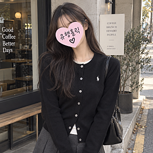 폴로 랄프로렌 여성 코튼 크루넥 가디건 블랙 WMPOSWENDW20477 사이즈 후기