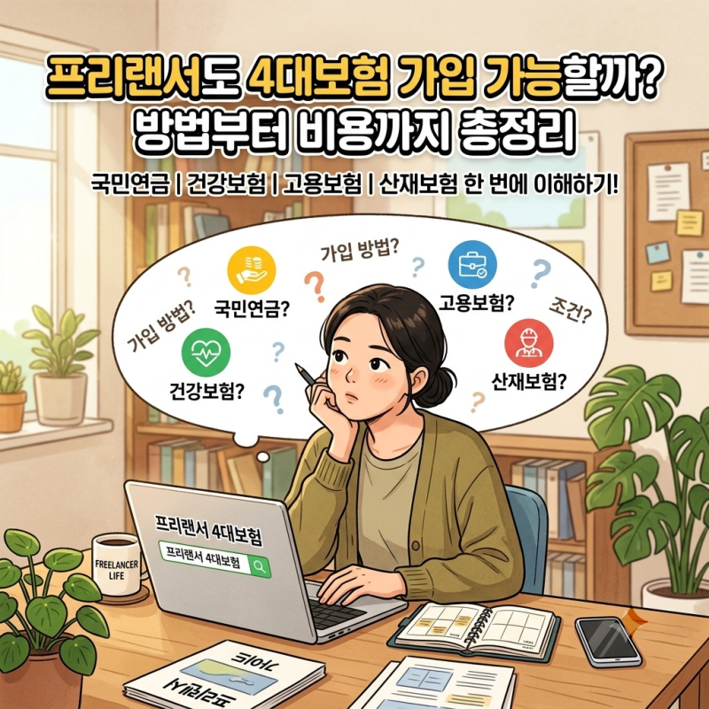 프리랜서도 4대보험 가입 가능할까? 방법부터 비용까지 총정리