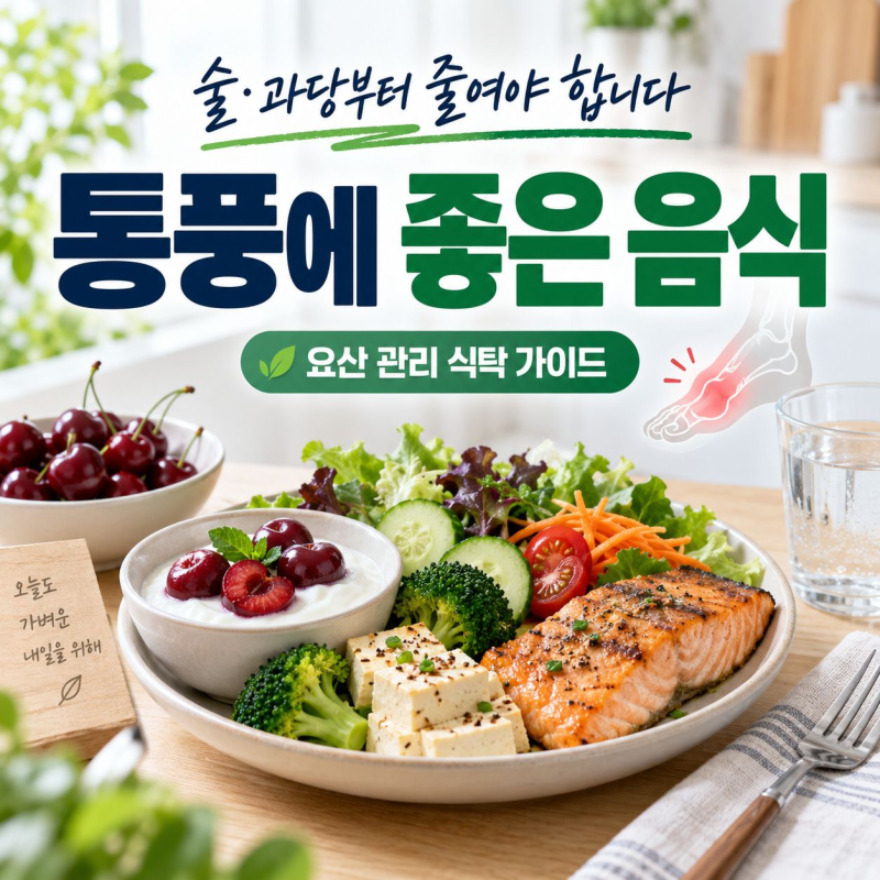 통풍에 좋은 음식, 저퓨린만 찾기보다 술·과당부터 줄여야 하는 이유