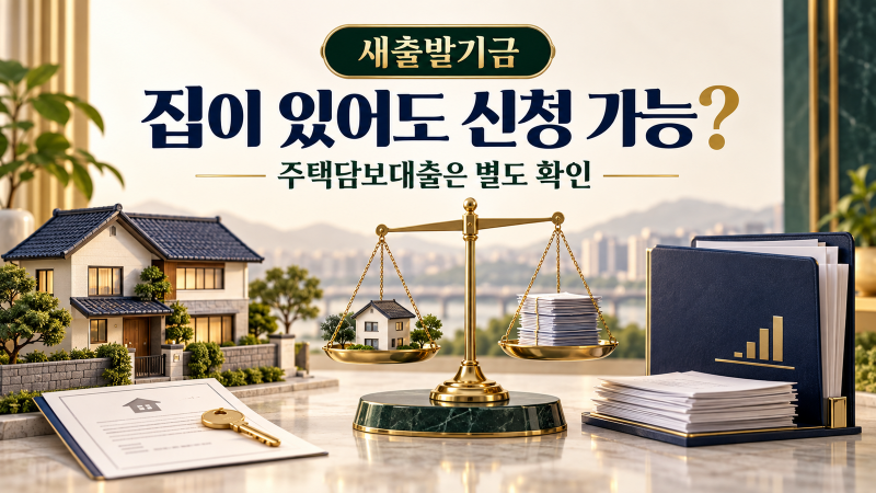 새출발기금 집이 있어도 신청할까? 주택담보대출 감면은 별개일까?