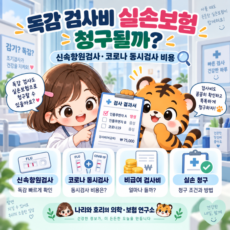 독감 검사비 실손보험 청구될까?｜신속항원검사·코로나 동시검사 비용까지