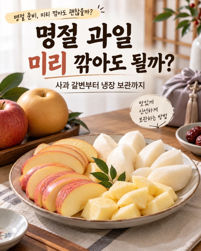 명절 과일 미리 깎아도 될까? 사과 갈변 줄이고 보관하는 법