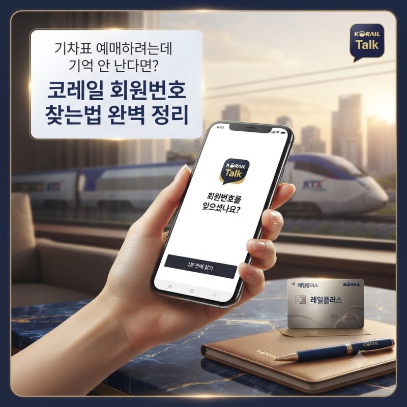 "기차표 예매하려는데 기억 안 난다면? 코레일 회원번호 찾는법 완벽 정리"