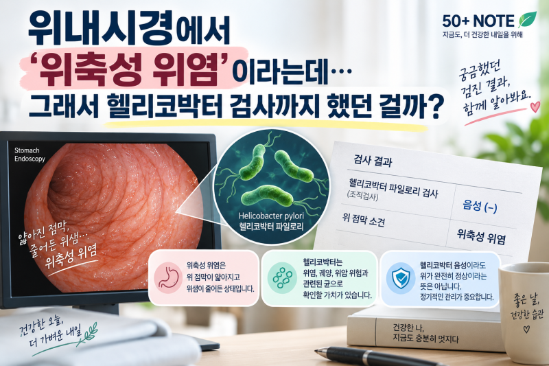 ‘위축성 위염’이라는데… 검진/위내시경/헬리코박터 검사
