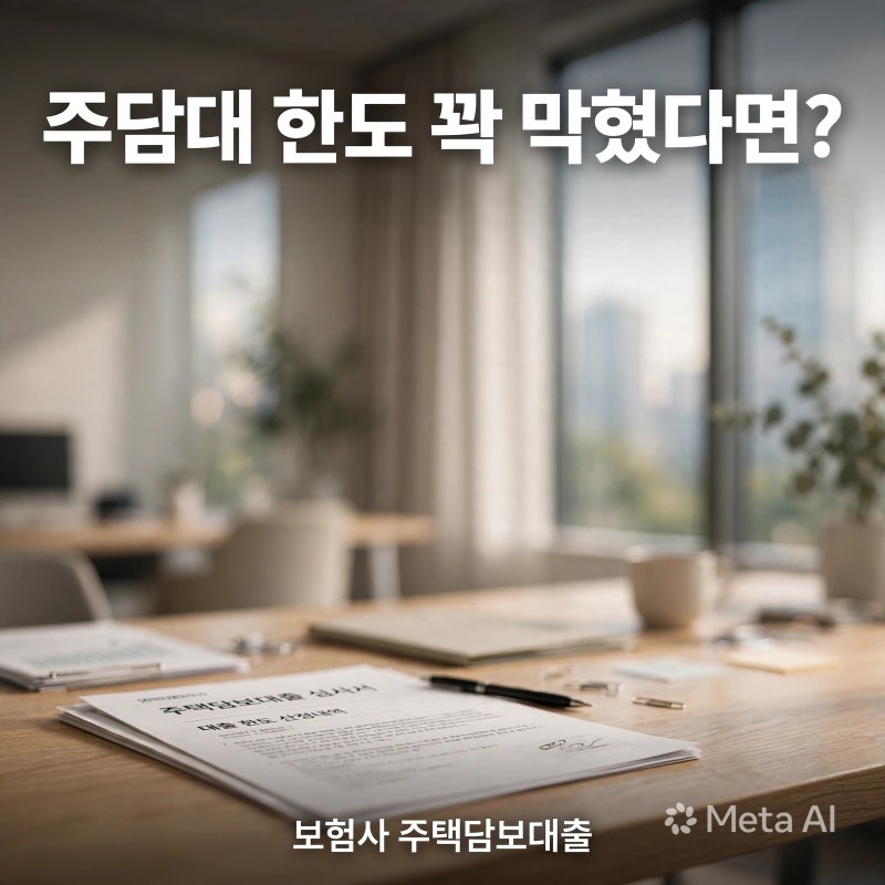 주담대 한도 막혔을 때 보험사 주택담보대출은 얼마나 나오나｜은행권과의 DSR 차이·금리 및....