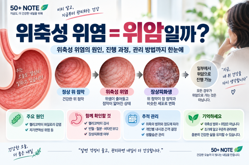 위축성 위염, 그냥 흔한 위염일까? 위암·헬리코박터와의 관계까지 알아봤습니다