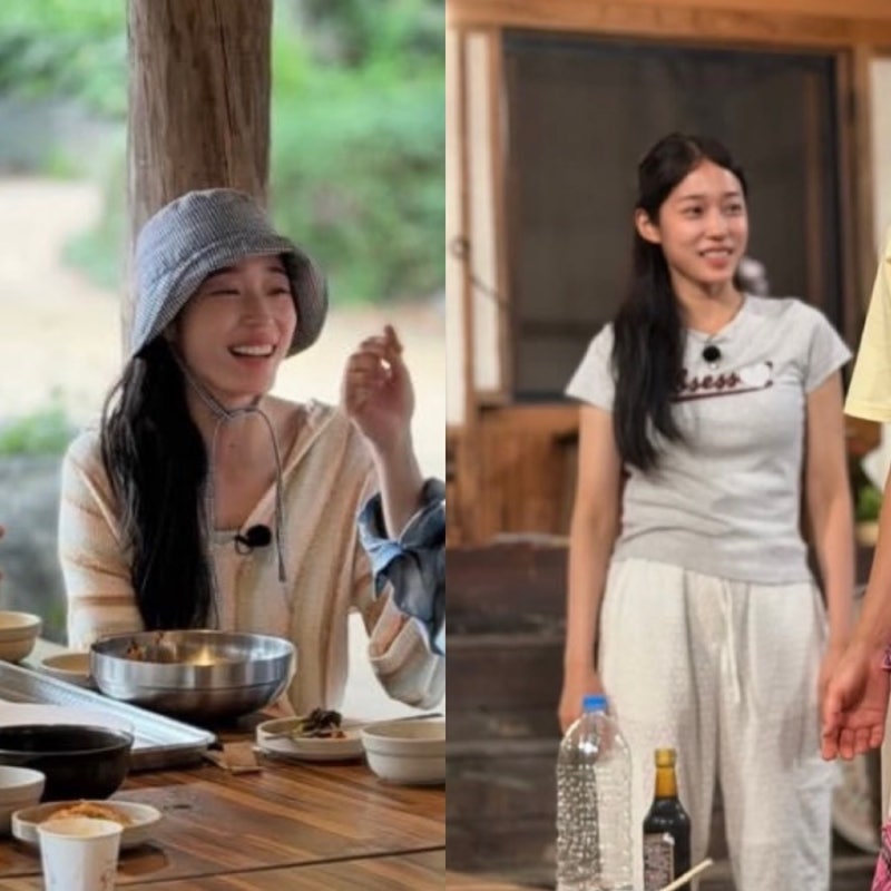 언니네산지직송3 8회 노윤서 옷 티셔츠 후드 커버업 화이트 팬츠 어디 거?