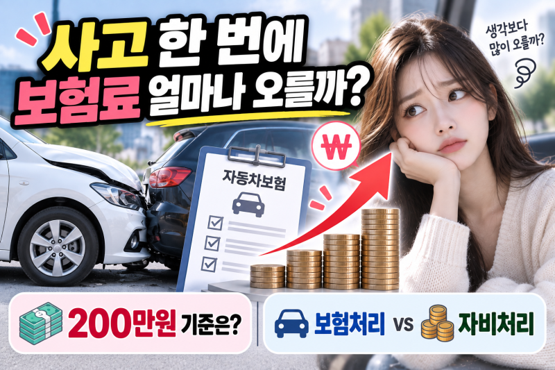 자동차보험 할증 기준, 사고 200만원 이하면 보험료 안 오를까?