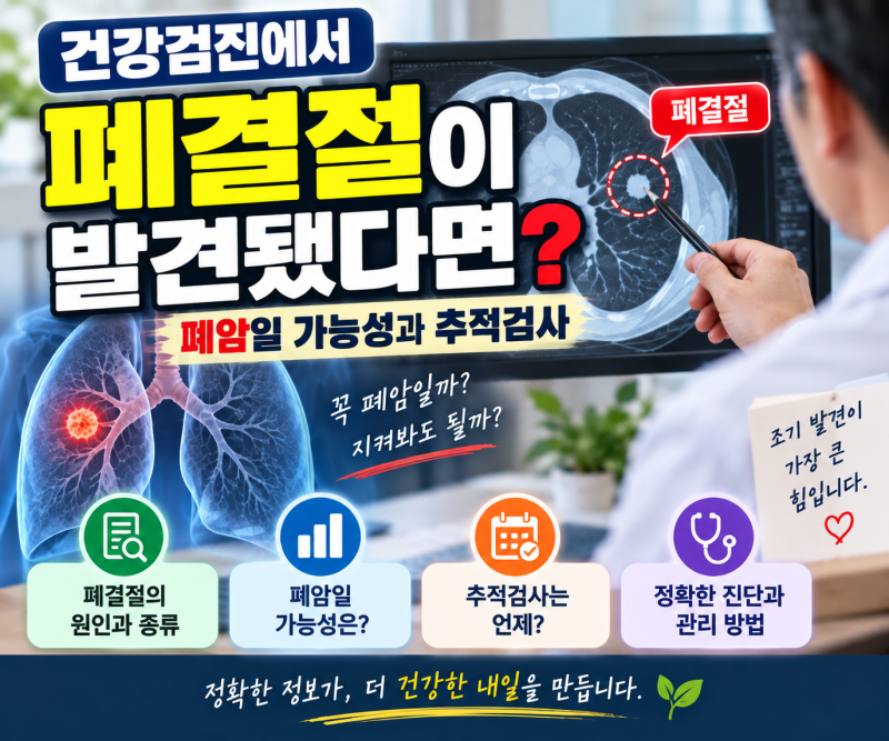 건강검진에서 폐결절이 발견됐다면? 폐암일 가능성과 추적검사