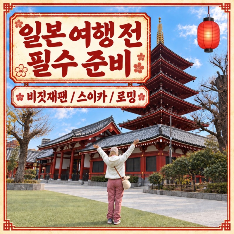 일본 여행 전 필수 준비 l 비짓재팬 등록, 스이카, 유심eSIM, 로밍 총 정리