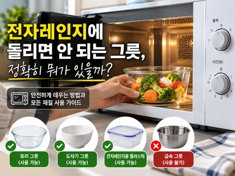 전자레인지에 돌리면 안 되는 그릇, 정확히 뭐가 있을까?