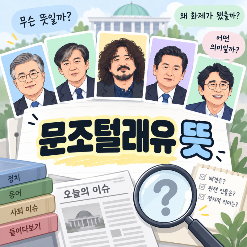 문조털래유 뜻 누구? 문재인·조국 등 5명인데 실제 계파 이름은 아닙니다