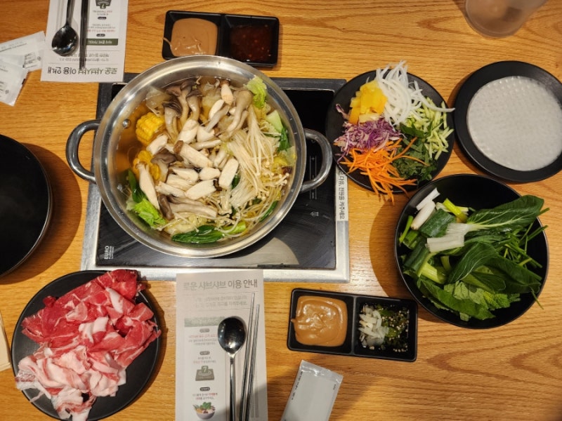 일산 뉴코아/분당 야탑 맛집 로운 샤브샤브 무한리필｜고기 3종에 월남쌈·칼국수·죽까지