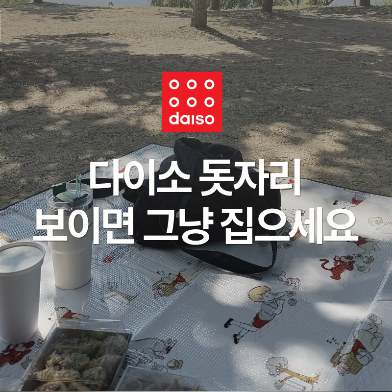다이소 돗자리 피크닉 매트, 하나 남은 거 사왔더니 안 샀으면 큰일 날 뻔