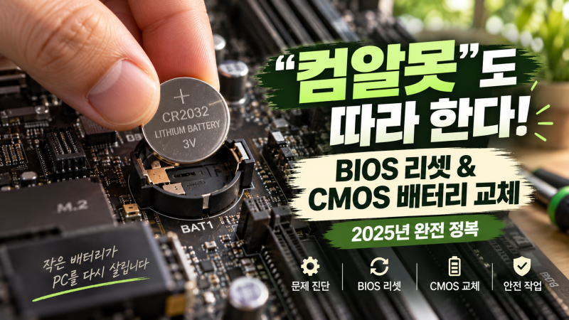 "컴알못"도 따라 한다! 2025년 PC 바이오스 리셋 & CMOS 배터리 교체 완전 정복