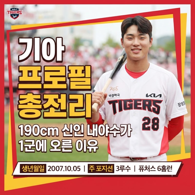 기아 박종혁 프로필 총정리, 190cm 신인 내야수가 1군에 오른 이유