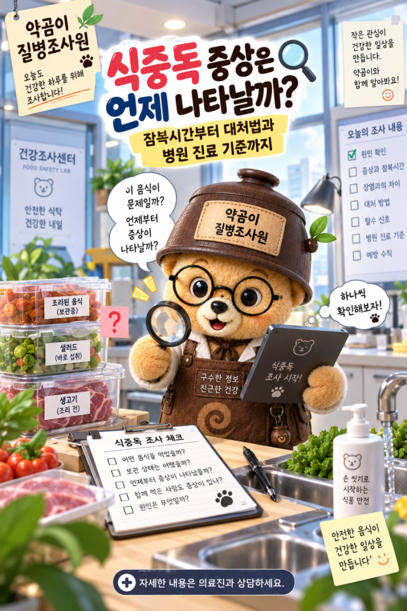 식중독 증상은 언제 나타날까? 잠복시간부터 대처법과 병원 진료 기준까지