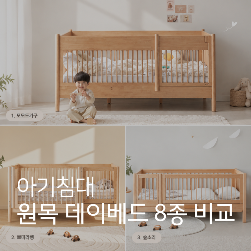 아기침대 데이베드 고민 중이라면? 원목 데이베드 8종 비교  추천 | 숲소리, 안데르센, 쁘띠라....