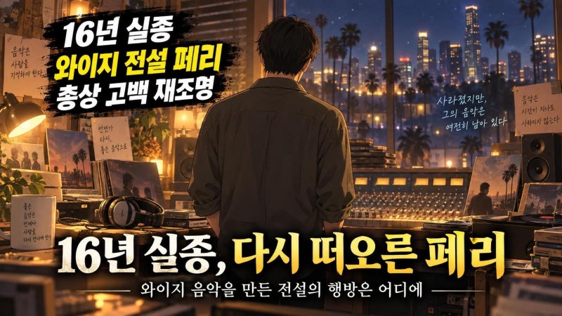 YG 전설의 프로듀서 페리, 16년 실종 미스터리와 총상 고백 재조명
