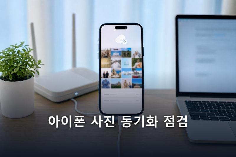 아이폰 iCloud 사진 동기화 멈춤, 설정 순서