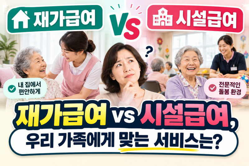 재가급여 vs 시설급여,우리 가족에게 맞는 서비스는? 대구 남구 대명동주간보호센터, 경대재....