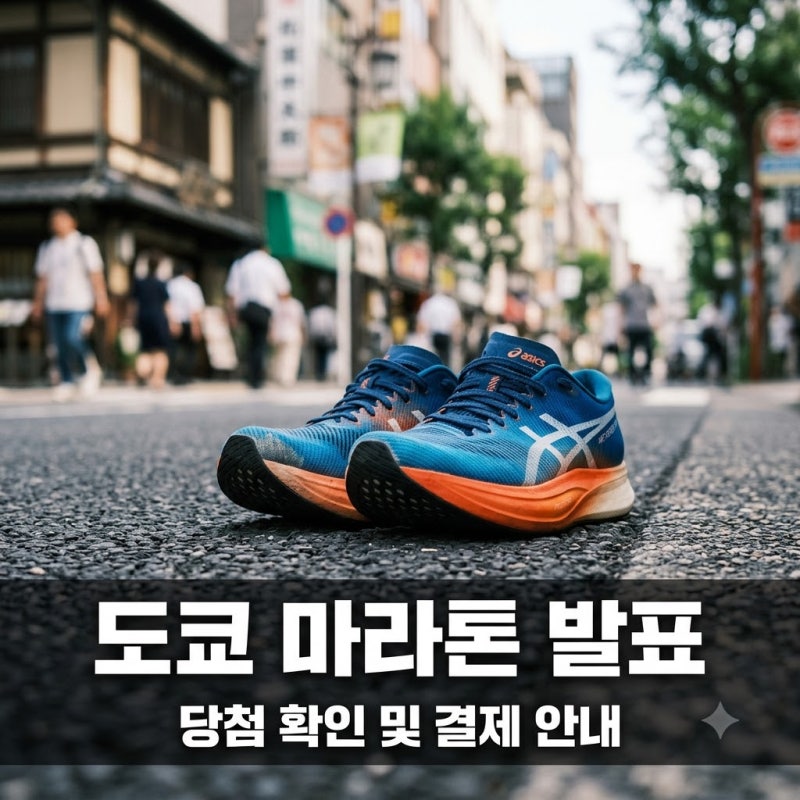 2027 도쿄 마라톤 발표 확인 및 당첨자 참가비 결제 방법 안내