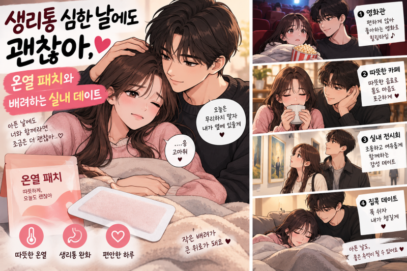 여자친구 생리통 심할 때 데이트 추천 코스 및 온열패치 완벽 가이드