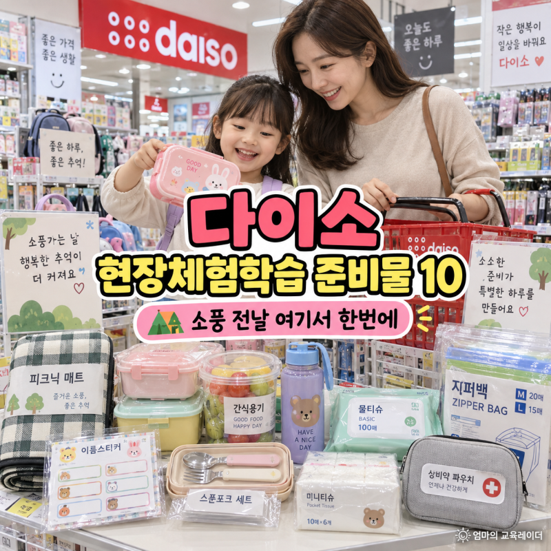다이소 현장체험학습 준비물 10｜소풍 전날 여기서 한번에