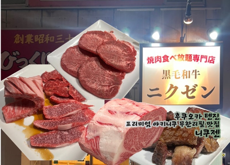 후쿠오카 텐진 프리미엄 야키니쿠 무한리필 맛집 : 니쿠젠