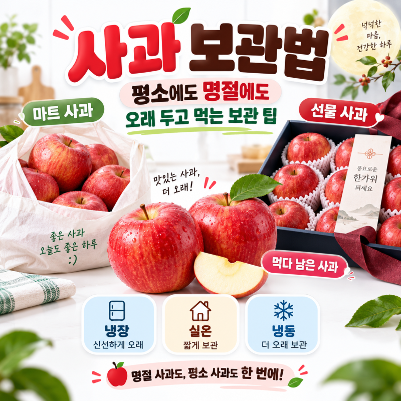 사과 보관법, 비닐째 냉장고에 넣었다면? 명절 선물 사과 오래 먹는 법