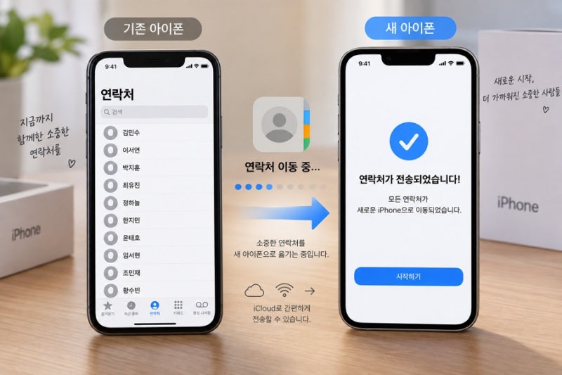 아이폰 연락처 옮기기