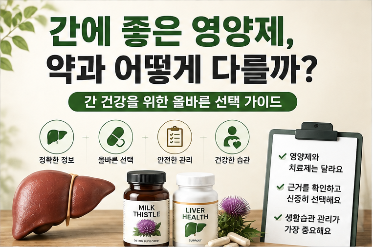 간에 좋은 영양제, 정말 약 효과가 있을까? 밀크시슬과 간장약의 차이