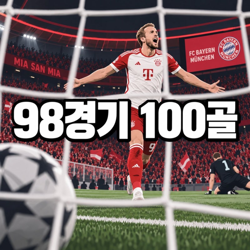해리 케인 98경기 만에 100골.. 49년 만에 깨진 기록