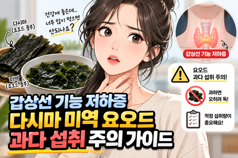 갑상선 기능 저하증 미역 다시마 요오드 과다섭취 주의점 총정리
