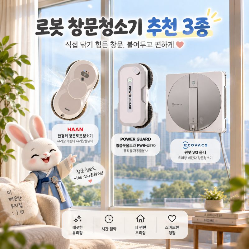 로봇 창문청소기 추천 3종｜힘들게 닦지 말고 붙여두세요