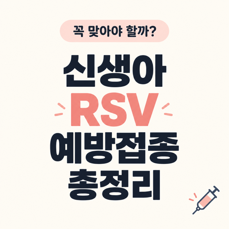 신생아 RSV 예방접종 꼭 맞아야 할까?｜베이포투스·시나지스 차이, 접종시기·부작용 총정리