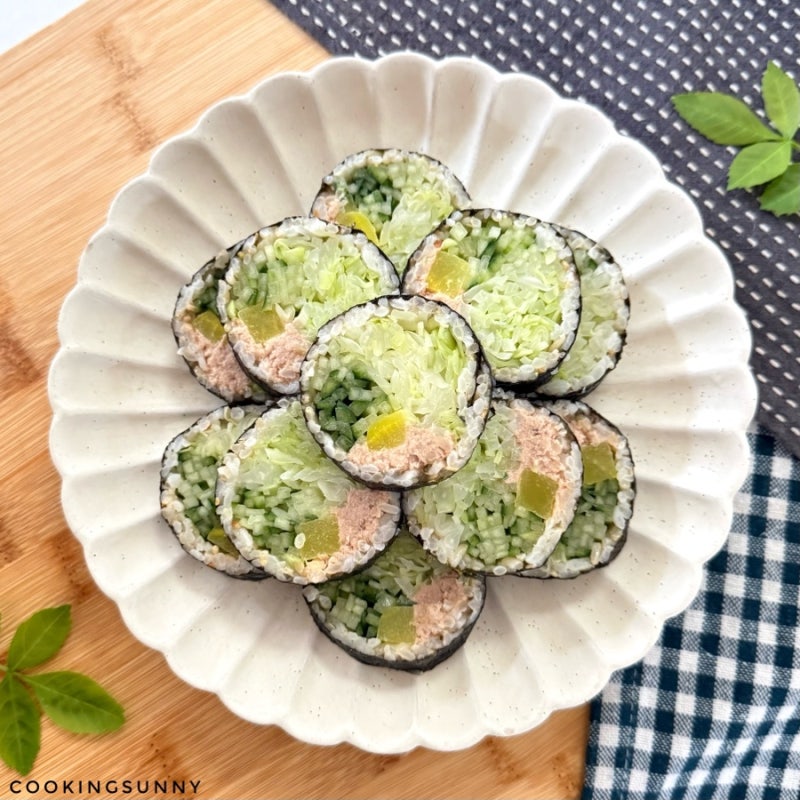 “김밥에 양배추를 듬뿍 넣어 보세요! 뱃살 쏙 빠져요!” 살 안찌는 다이어트 참치 양배추 김....